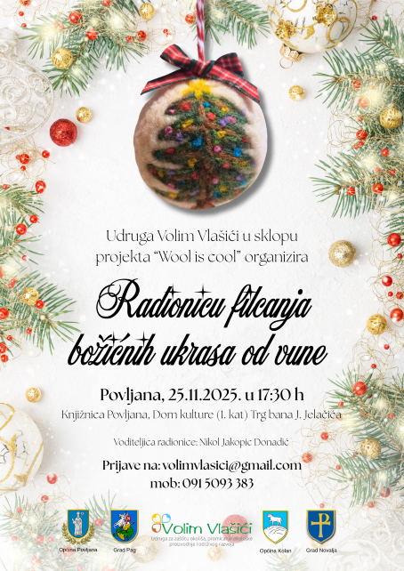 Radionica filcanja Povljana advent Wool is cool