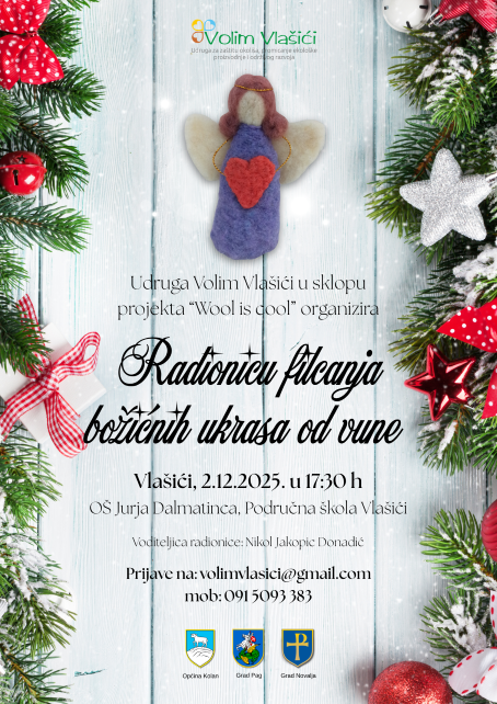 Radionica filcanja Vlašići advent Wool is cool